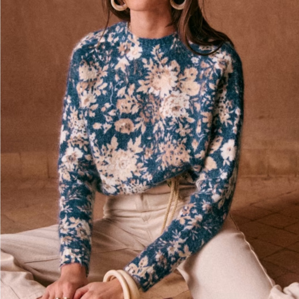Sezane Azalee Jumper Cara Print - Size XXS